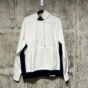 Nike Pullover Hoodie in Cream with Black Trim